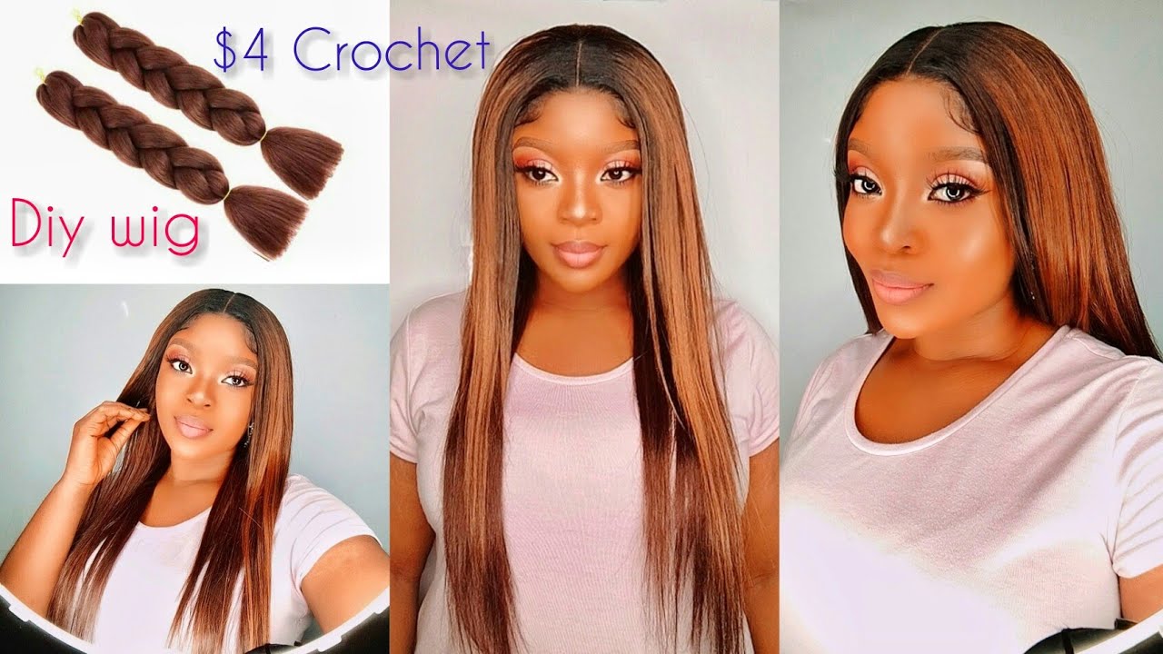 😱 I'M SO SHOOK| CROCHET BONE STRAIGHT WIG ON A BUDGET| USING BRAIDING HAIR| MACAMY