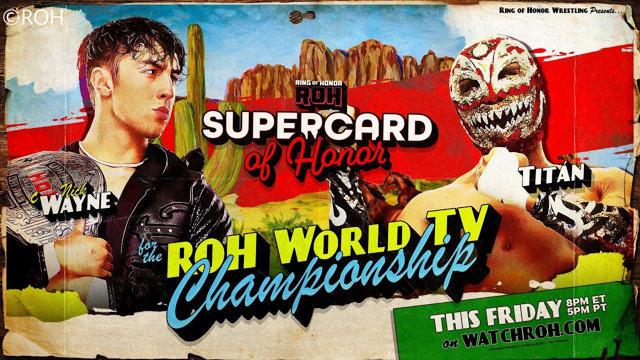 Nick Wayne (c) v Titan / ROH World Television Title Match / ROH Supercard of Honor 2025 / WWE 2K25