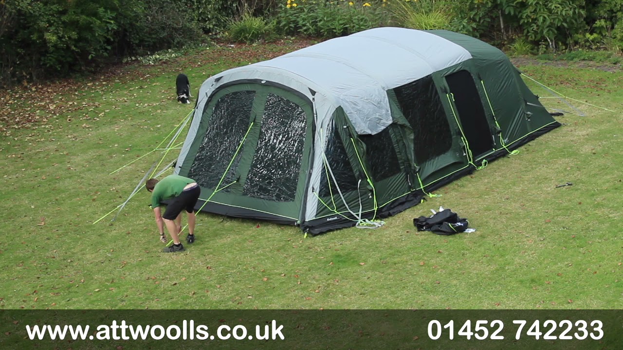 Outwell Knightdale 8PA Tent Pitching & Packing (Real Time) Video