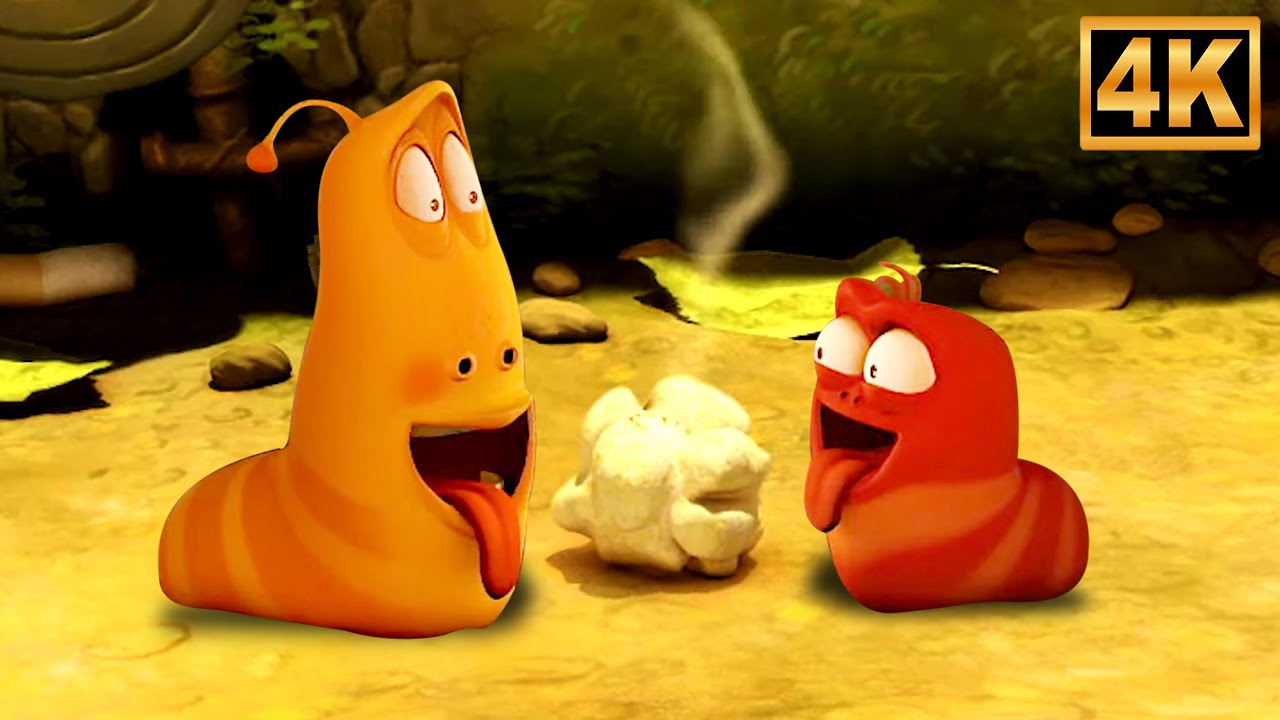 Funny Cartoon - Popcorn Larva Comedy Video for Kids