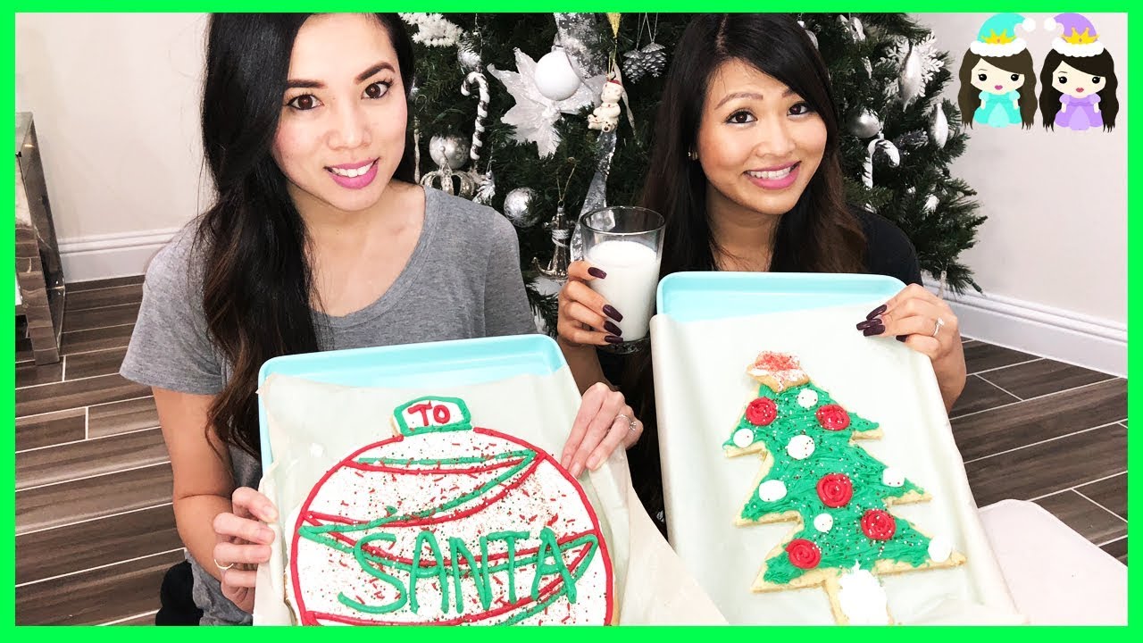 Princess Squad Bakes Giant Size Christmas Cookies for Santa!