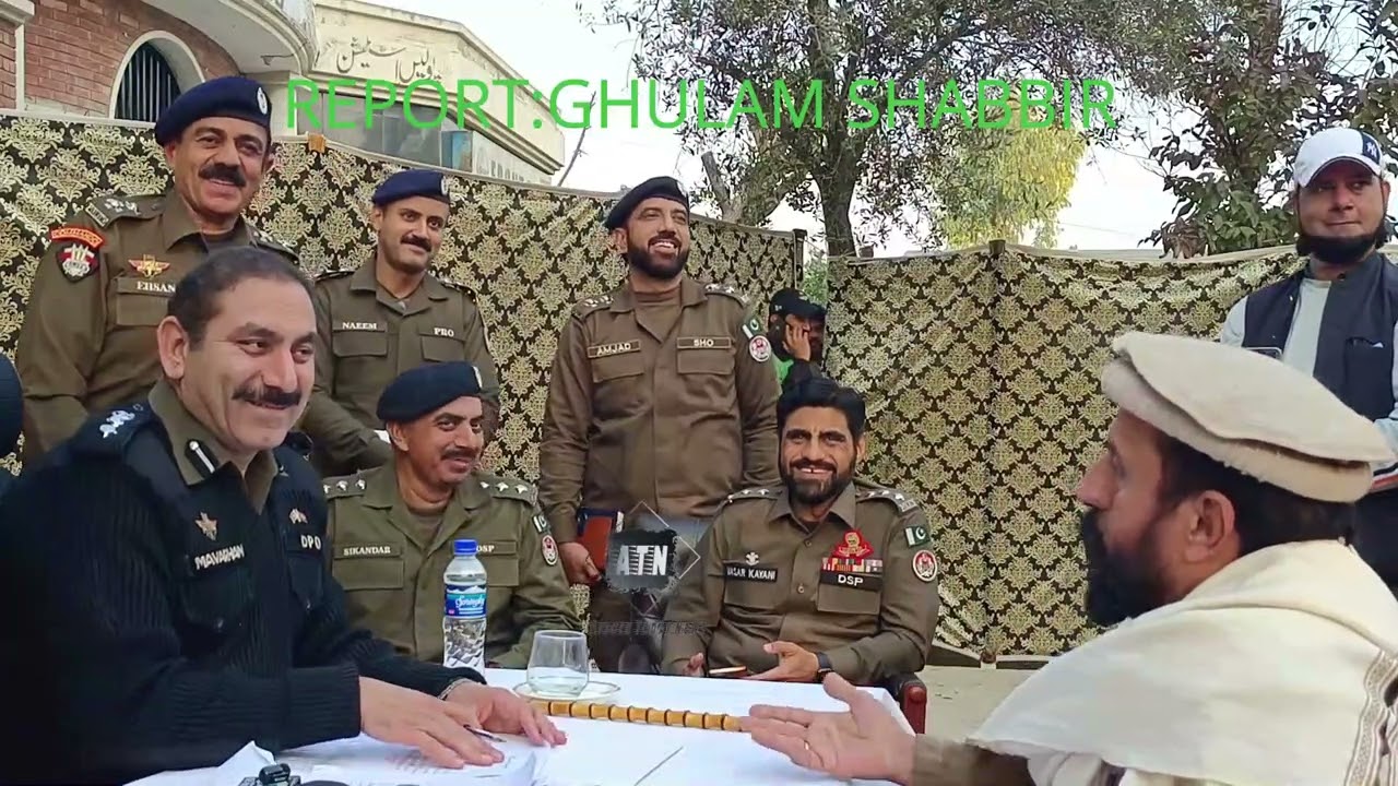 DPO Attock Sardar Mavarhan Khan listening to people problems on open court at Rango Police Station