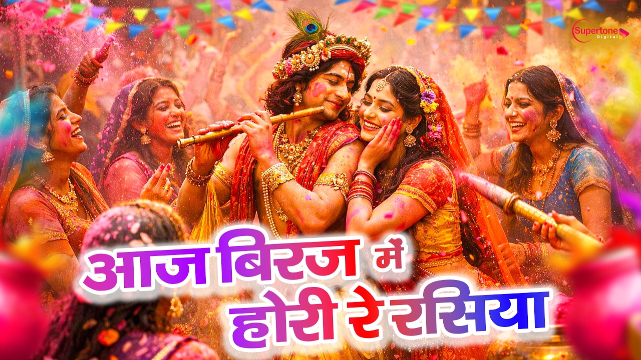 Aaj Biraj Mein Hori Re Rasiya आज बिरज में होरी रे रसिया Krishna Bhajan | Braj Ki Holi | Vrindavan