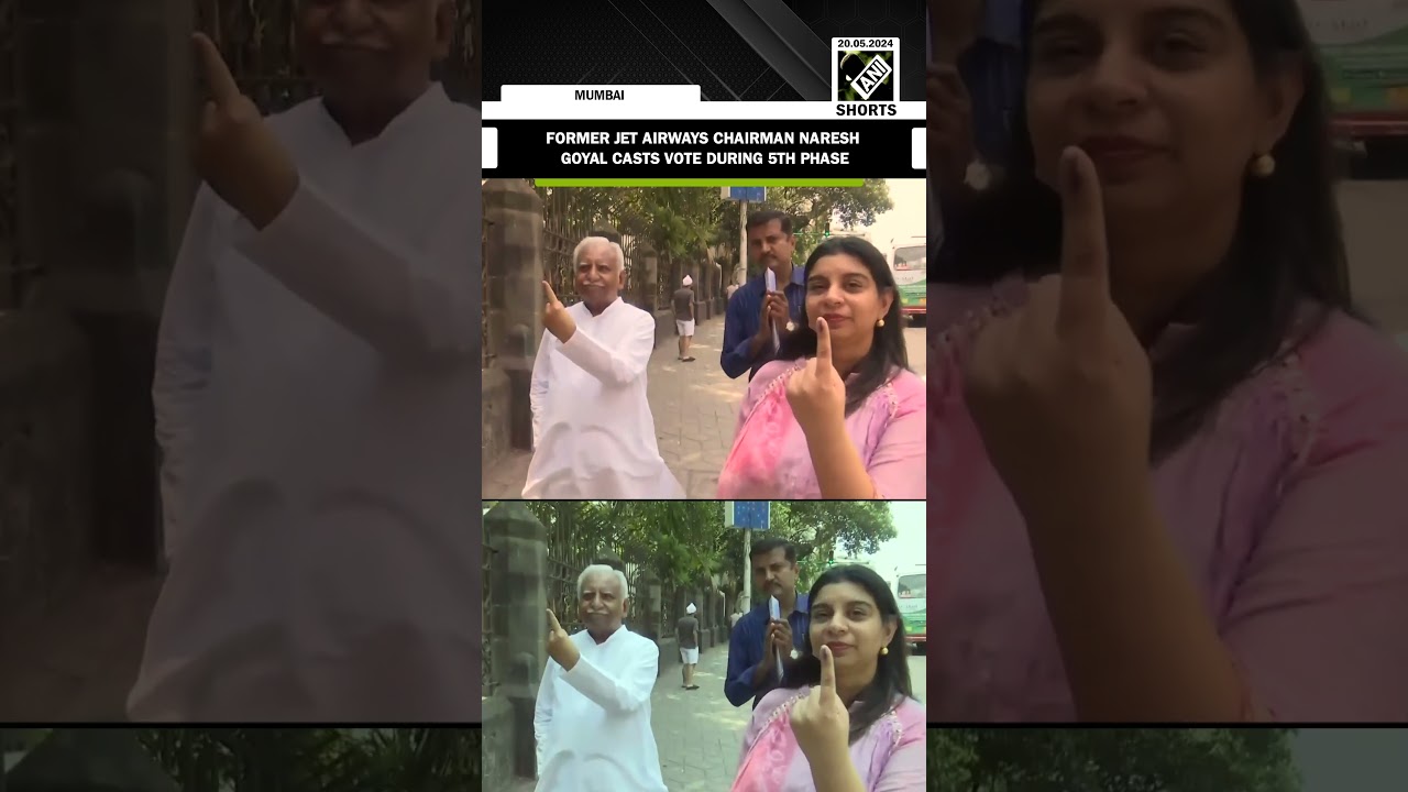 Former JET Airways Chairman Naresh Goyal casts vote during 5th phase