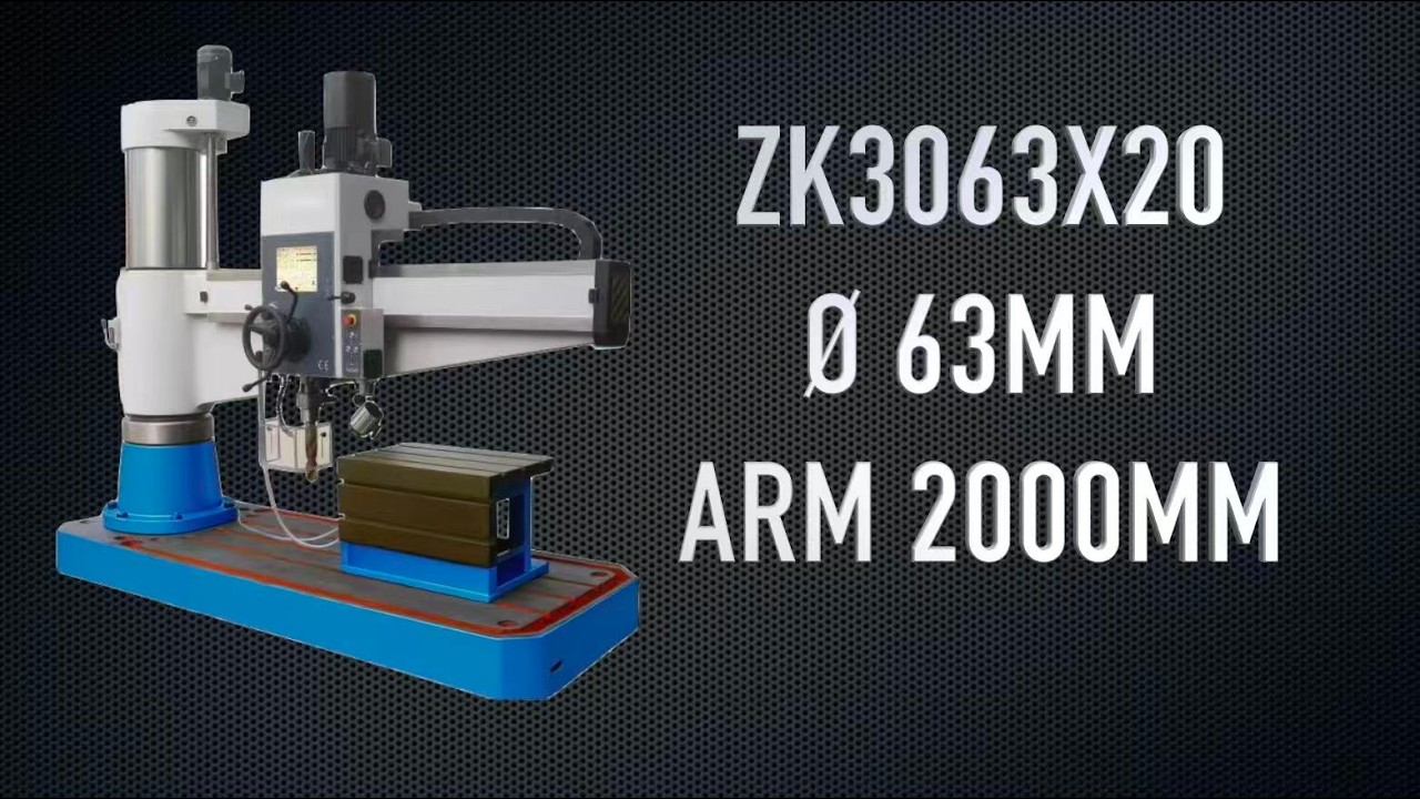 INTER-SIEG ALL-NEW RADIAL DRILLING MACHINE ZK3063X20 OPERATION DEMONSTRATION