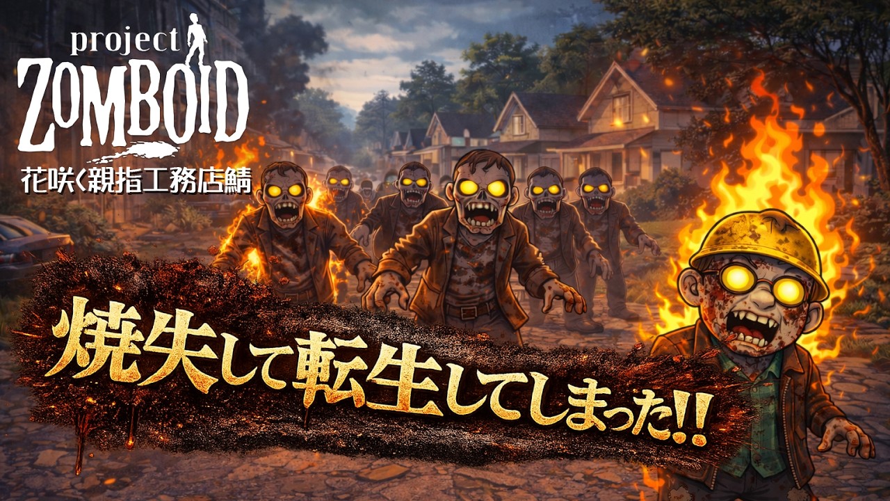 【Project Zomboid】#６　昨日の焼失を引きずりつつ小一時間キャラを育てる（できたらヒント軽めに）【自鯖b41】
