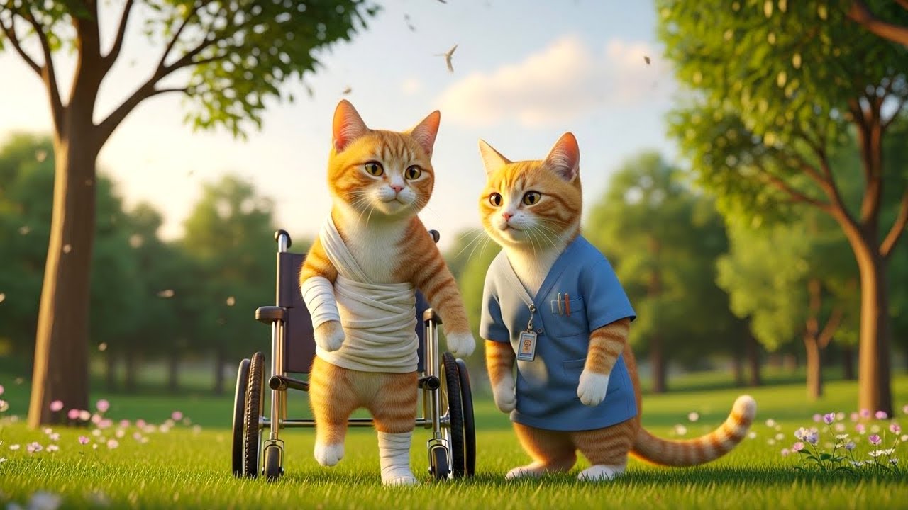 A Journey of Care  Heartwarming Orange Tabby Cats Recovery Story  Cinematic 4K