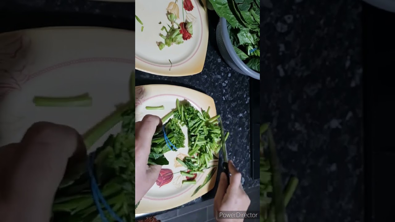 How to Cut Spinach easily !