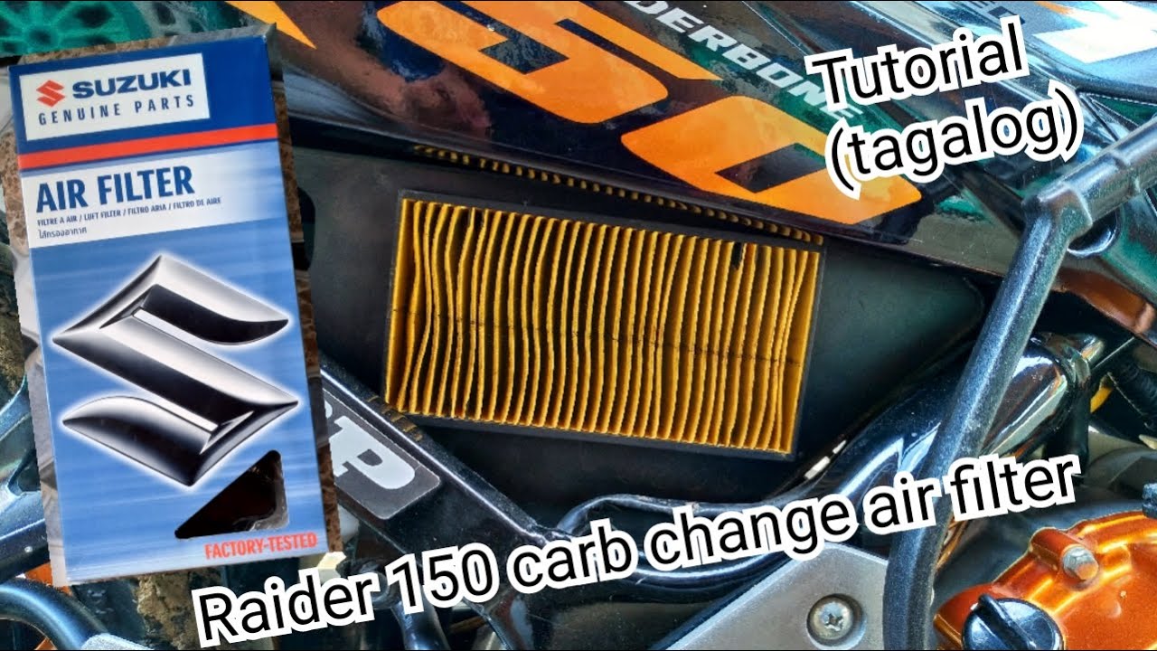 Raider 150 carb change air filter(Tutorial) tagalog