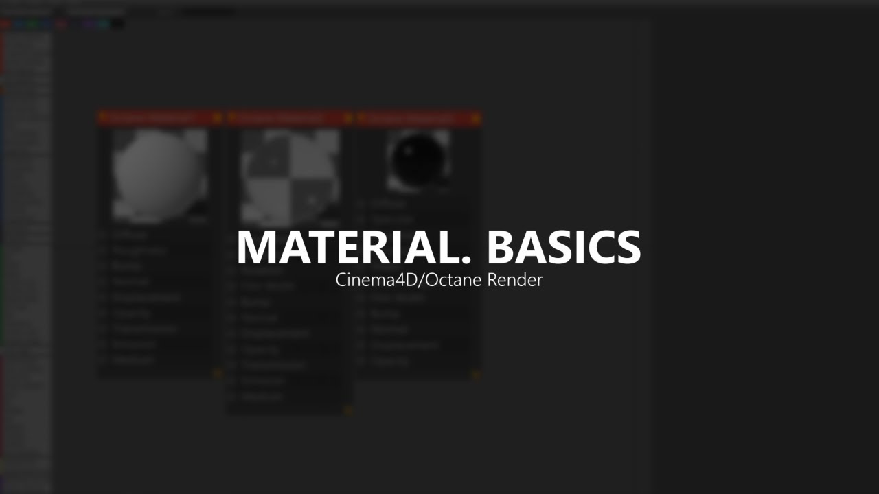 Основы работы каналов в Specular, Glosy и Diffuse, Cinema4D/Octane Render