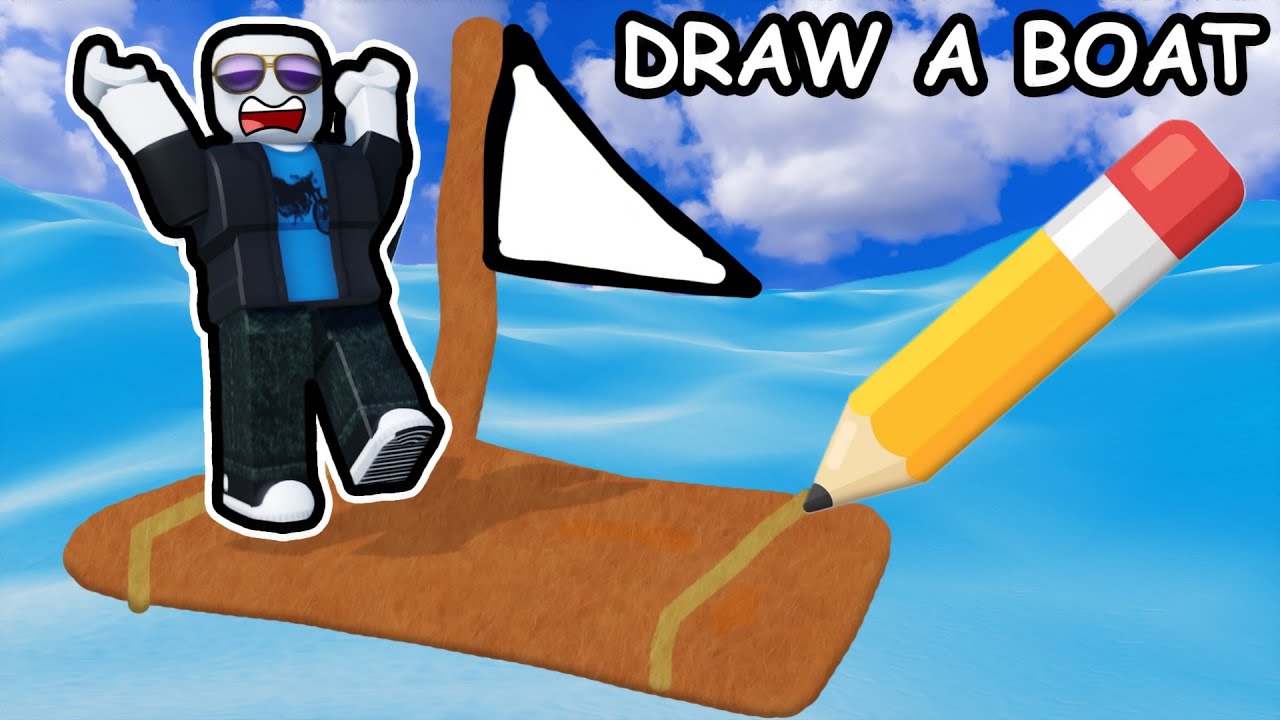 Roblox DRAW A BOAT to ESCAPE...