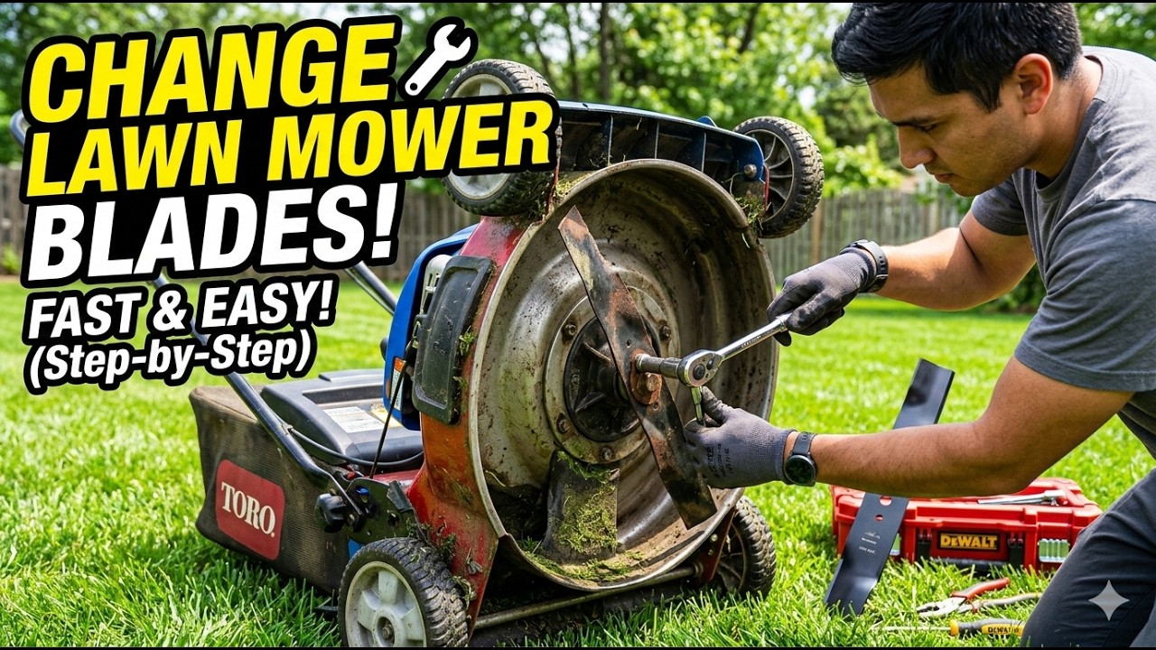 DIY.  Easy Mower Blade Change