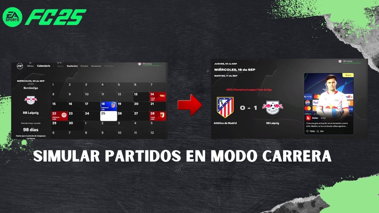 Cómo Simular Partidos en Modo Carrera en FC 25