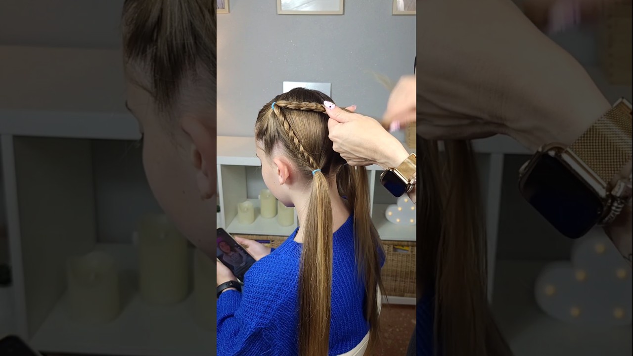 Peinado f&aacute;cil para ni&ntilde;as! Peinado mariposa 🦋 #peinadosfaciles #peinados #shortvideo #hairtutorial