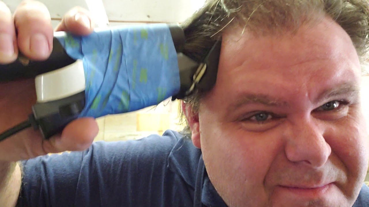 Homemade flowbee haircut