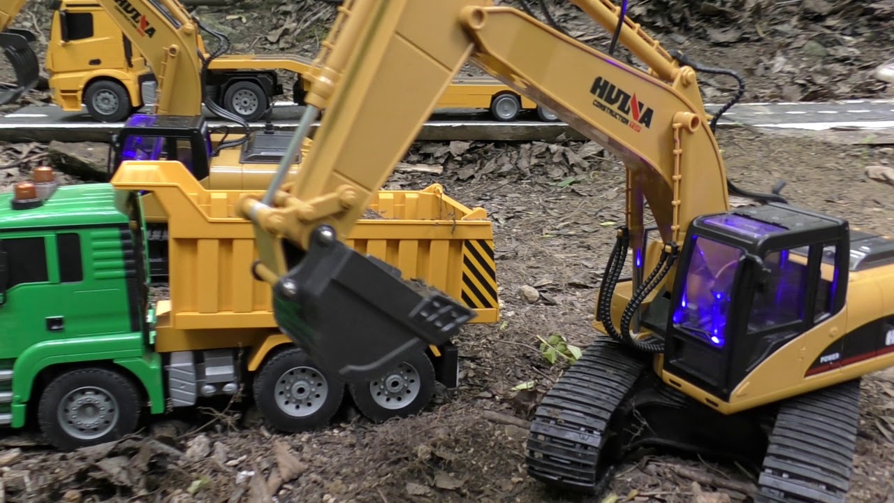 Nákladní auto s tahačem, bagrem s lžící a drapákem RCobchod.cz