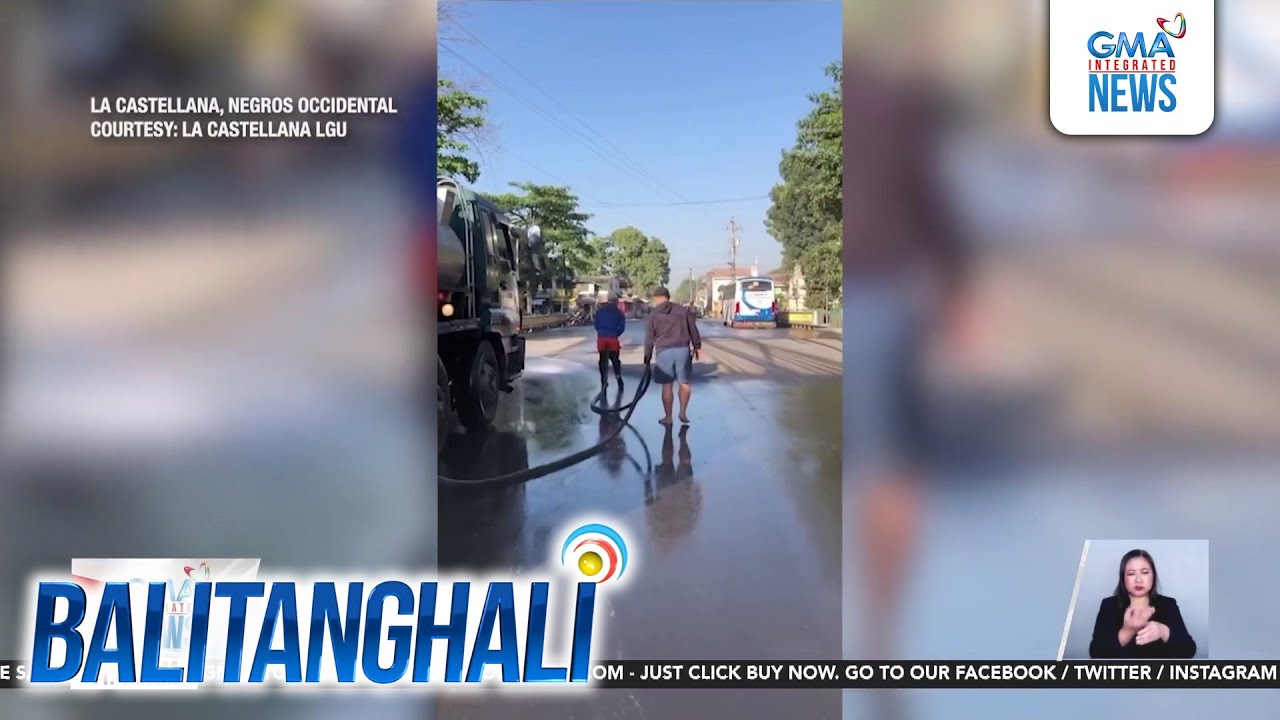 Mga residente at tauhan ng BFP, tulong-tulong sa paglilinis ng mga kalsada... | Balitanghali