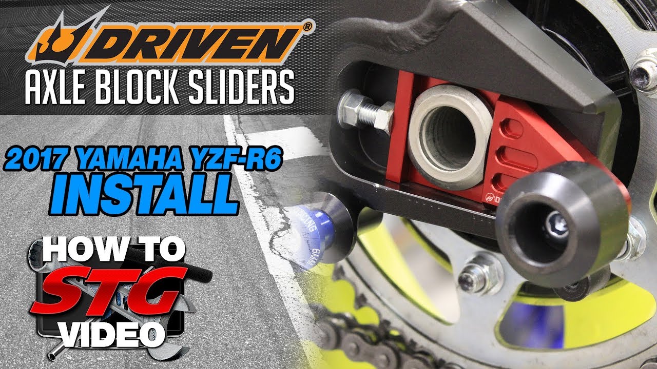 Driven 2017 Yamaha R6 Axle Block Sliders Install | Sportbiketrackgear.com