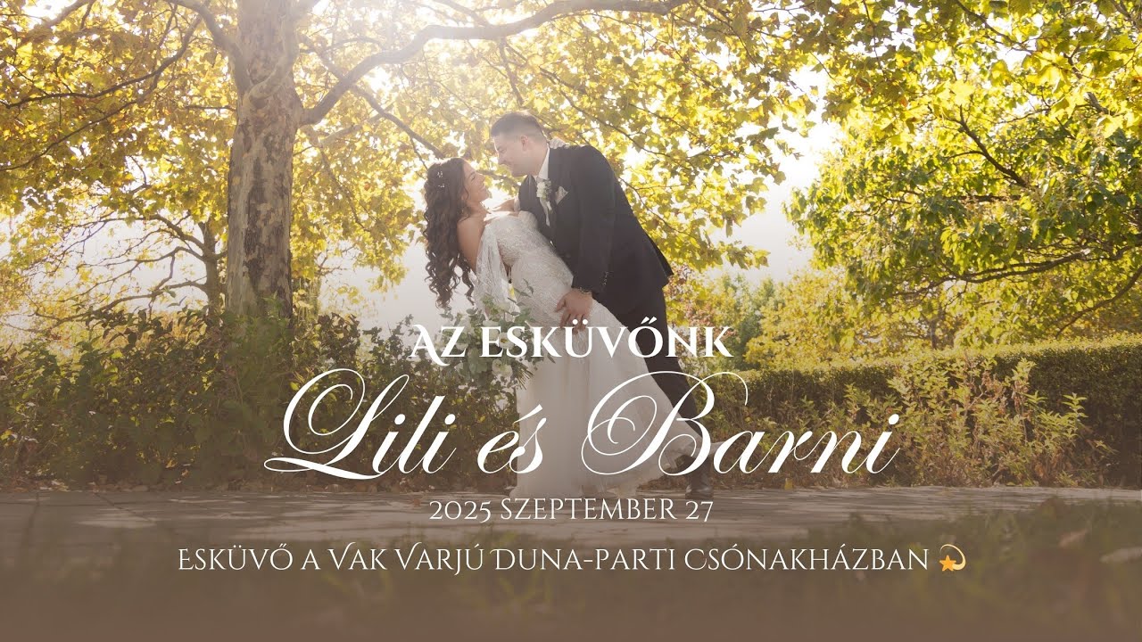 💍 Lili & Barni – Esküvő a Vak Varjú Duna-parti Csónakházban 💫