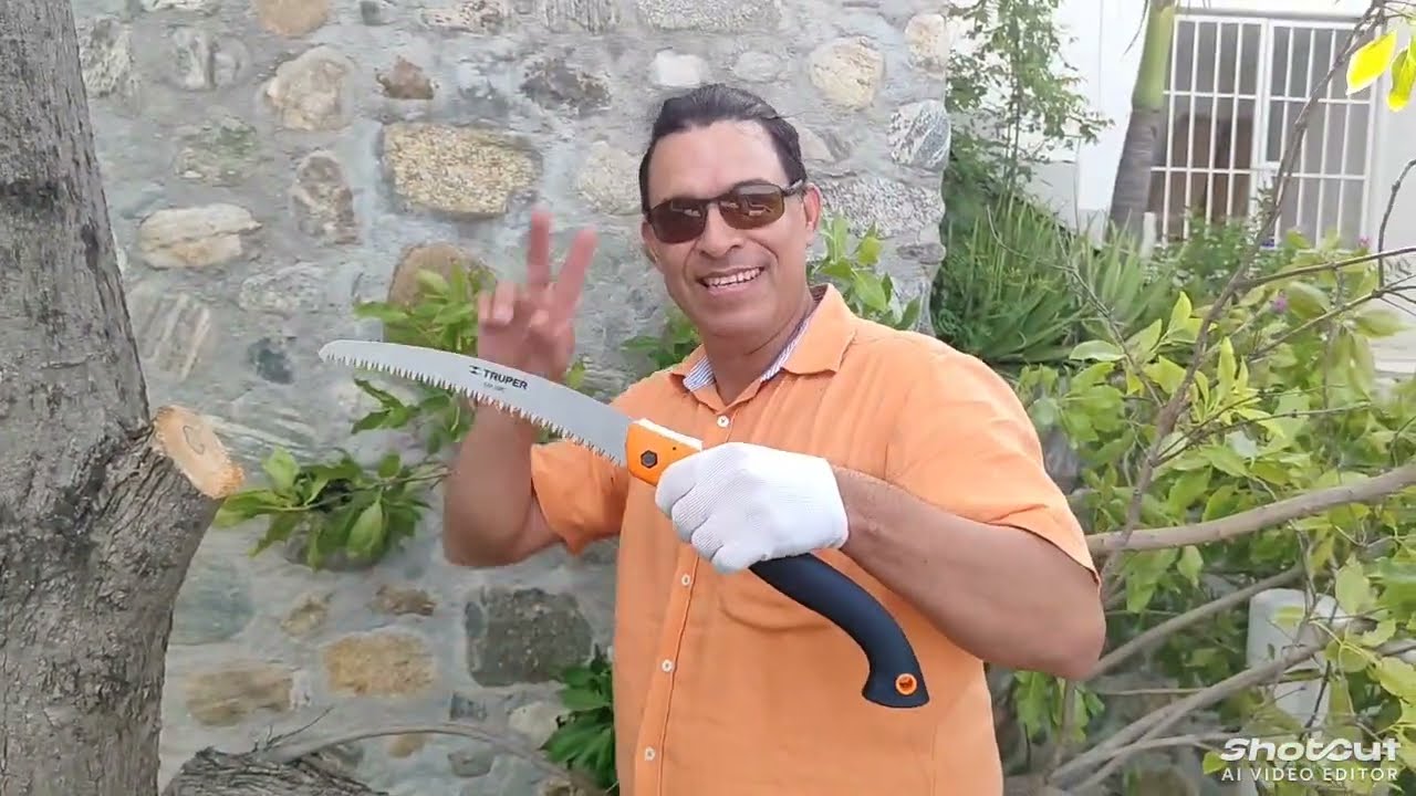 Serrucho de poda plegable, características y uso, 2025.
