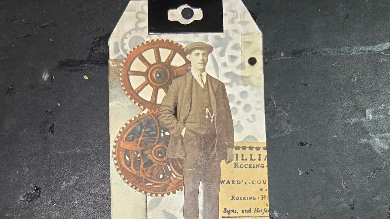 Day 8: Stenciled Background Tag -#100daysoftags@CindyALewis @BlackWhisperCraftsakaBexx​
