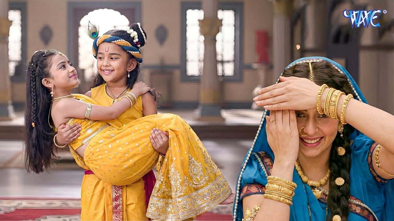 मैया ने छिपकर देखा कान्हा राधा को प्यार करते हुए, देखकर हुई खुश || YMKN