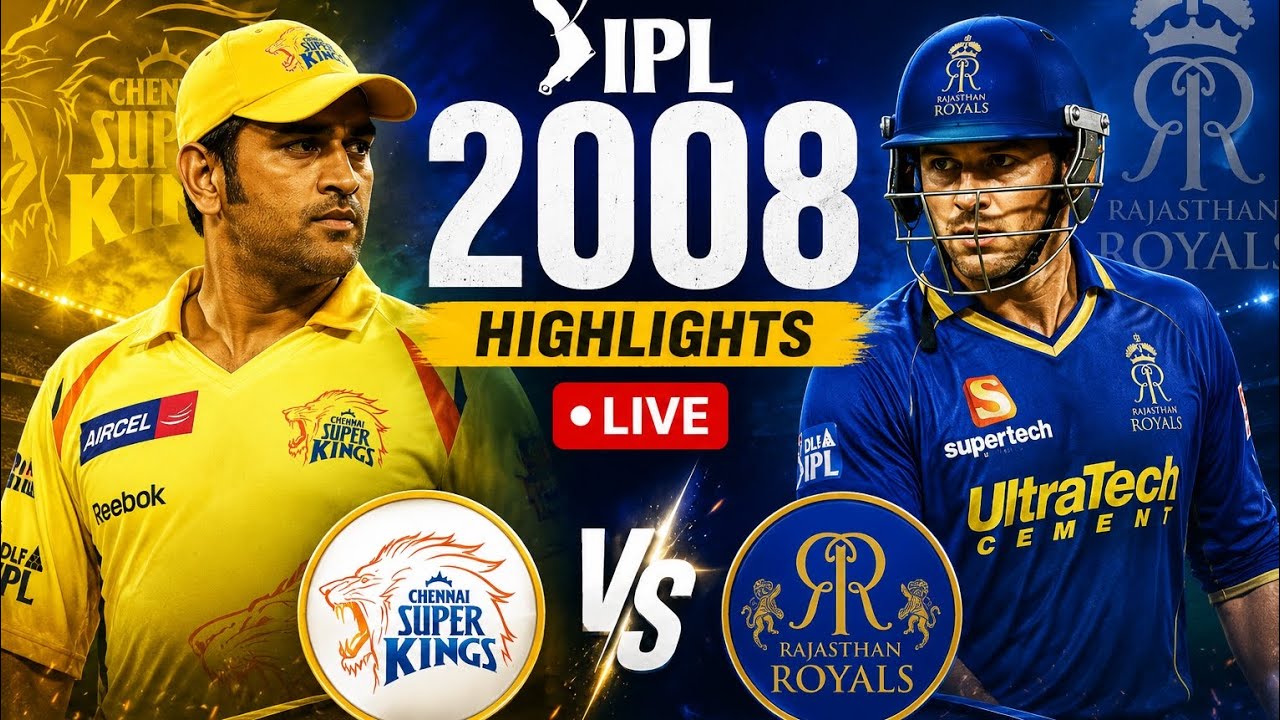 IPL 2008 Final Highlights | CSK💛 vs RR🩷 Thriller Match❤️&zwj;🔥