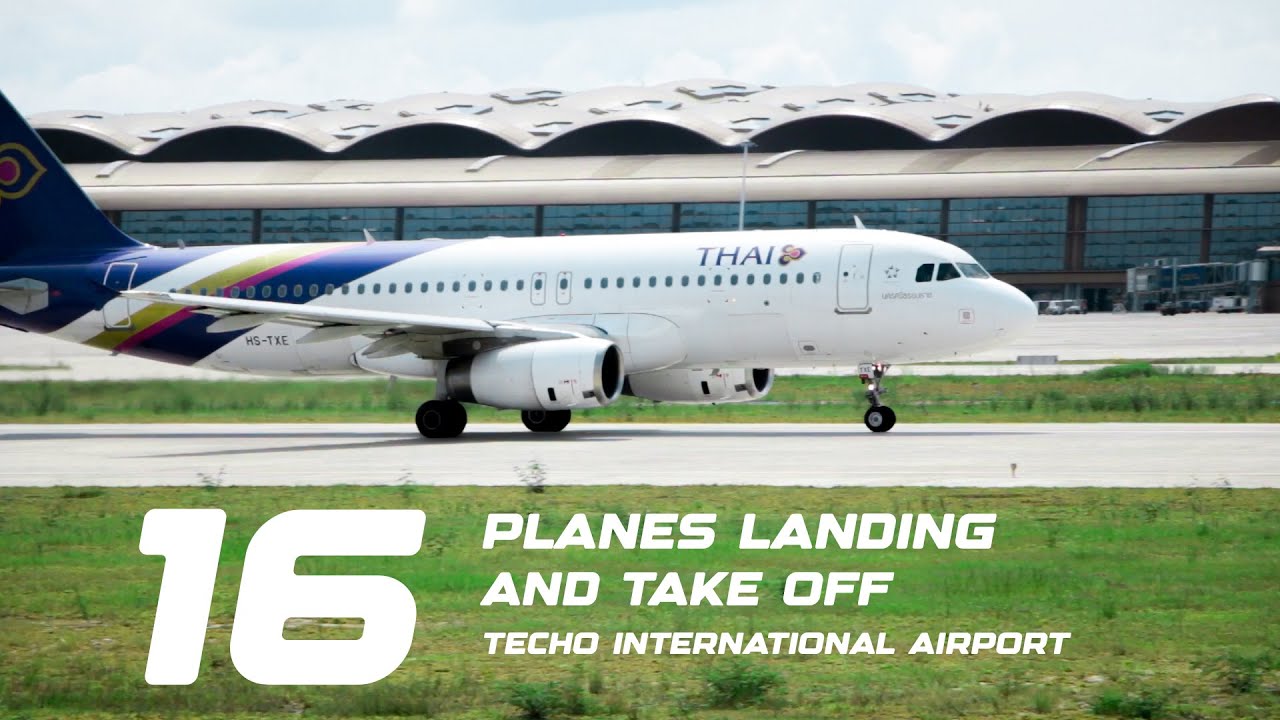 16 landing and Take off Techo International Airport - ព្រលានយន្តហោះតេជោរ |Park Tola & From Cambodia|