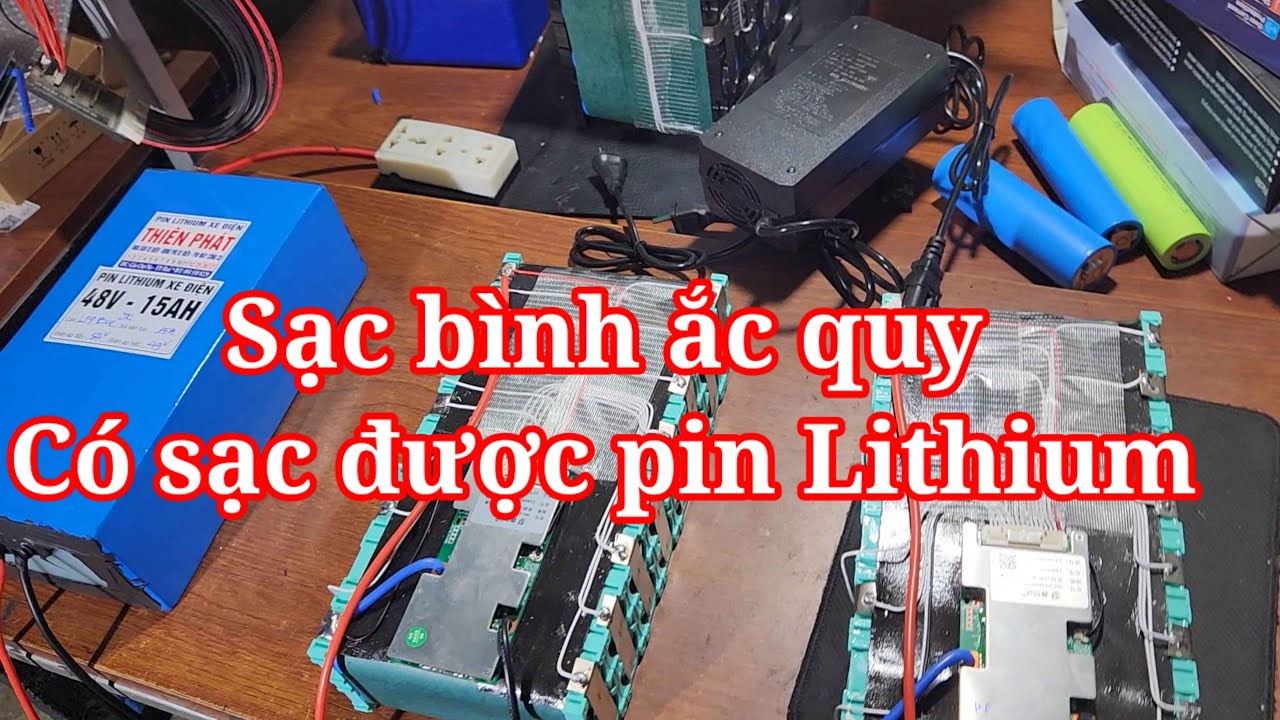 Sạc bình điện ắc quy có sạc được cho pin Lithium không | xe điện thiên phát