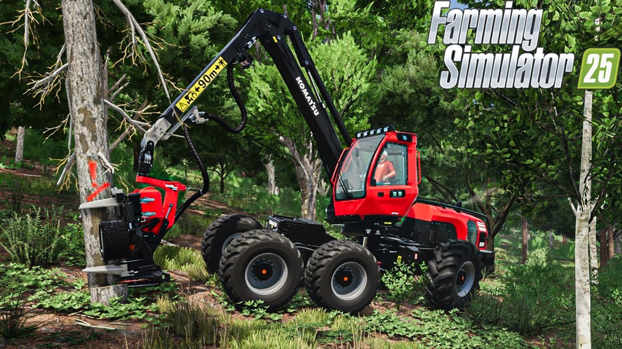 [4K] Farming Simulator 25 | Epic Forestry Logging with Komatsu Harvester | Realistic Gameplay