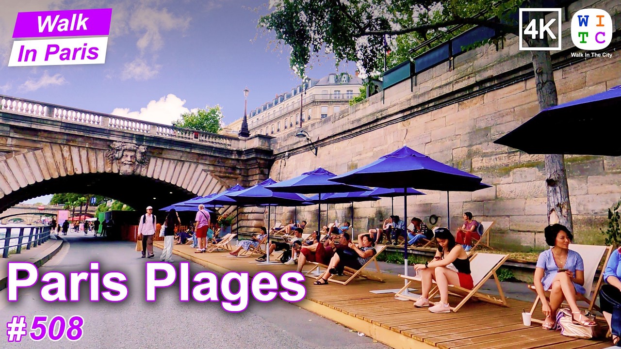 Paris Plages | 4K Walking Tour | Paris 2024