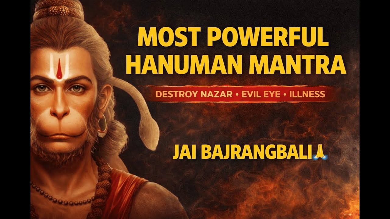 Powerful Hanuman Mantra to Destroy Nazar (Evil Eye), Remove Illness & Negative Energy