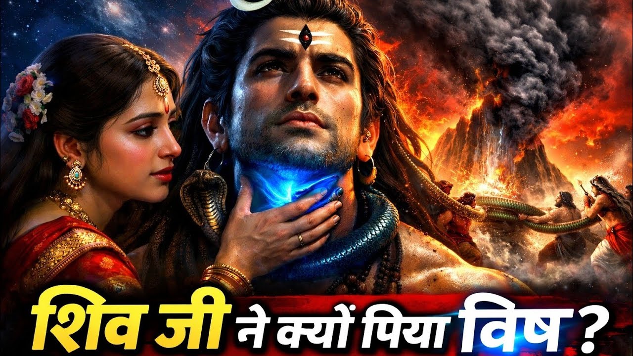 नीलकंठ क्यों बने शिव? सृष्टि बचाने की अद्भुत कथा! #halahalmahdev#bhagwan 