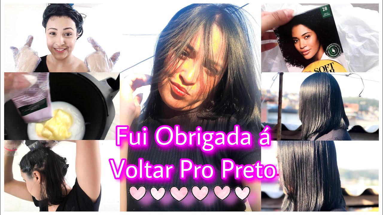 PINTANDO O CABELO EM CASA DE PRETO AZULADO, SOFT COLOR 28 WELLA 💕✨Como Eu Pinto meu Cabelo Curto