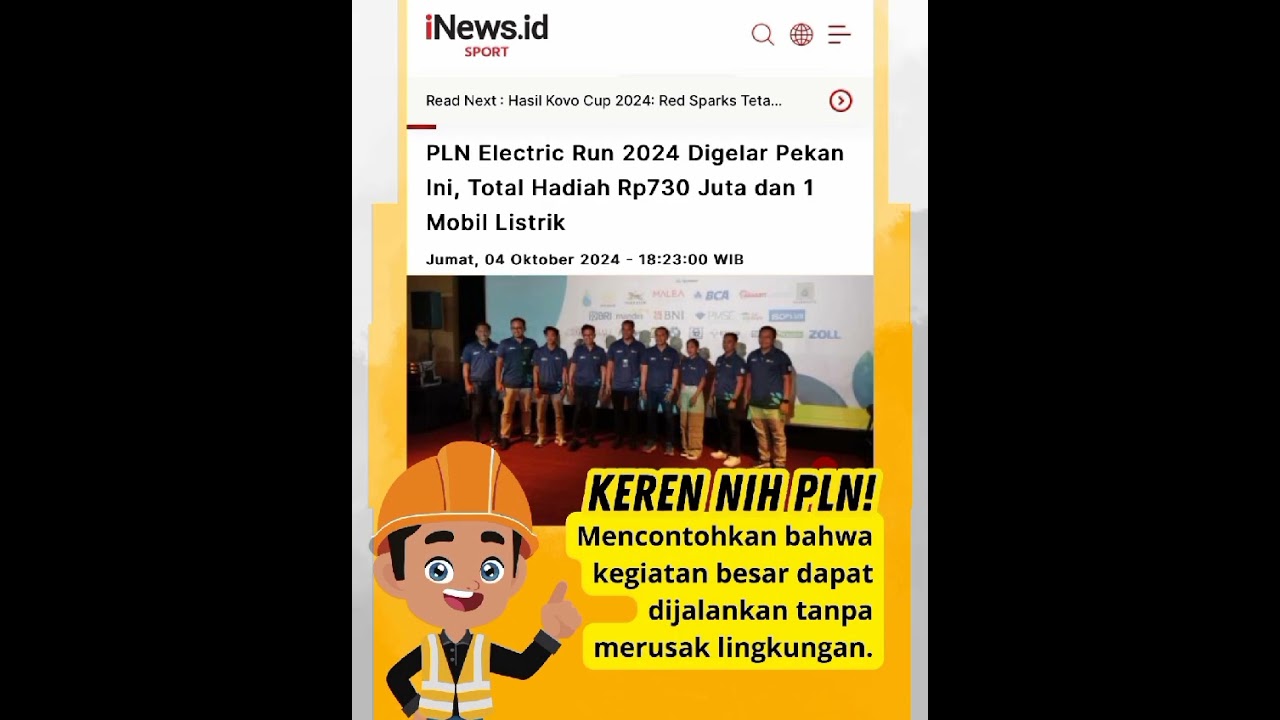 Sukses di PLN Electric Run 2024! Lari seru, tanpa emisi karbon #PLNElectricRun
