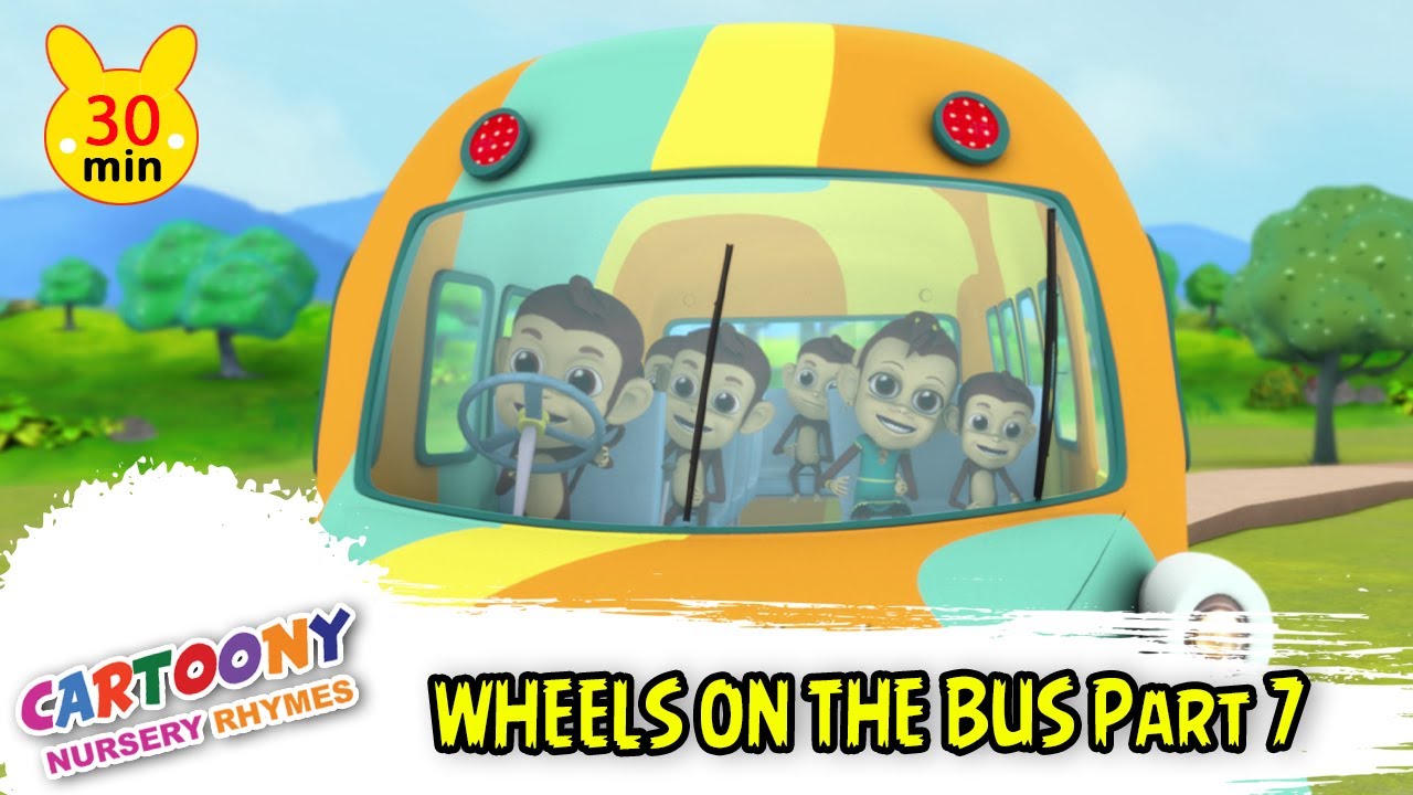 Wheels On The Bus Part 7 - Popular Nursery Poem | Bus Rhymes For Kids | Cartoony Nursery Rhymes