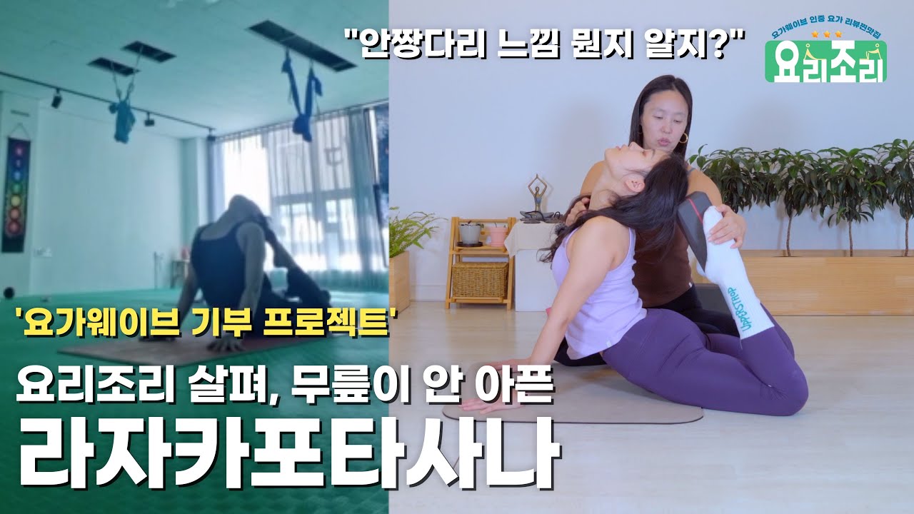 [요리조리]라자카포타사나 다리가 벌어지지 않는 방법 / 요가웨이브 기부 프로젝트🌟