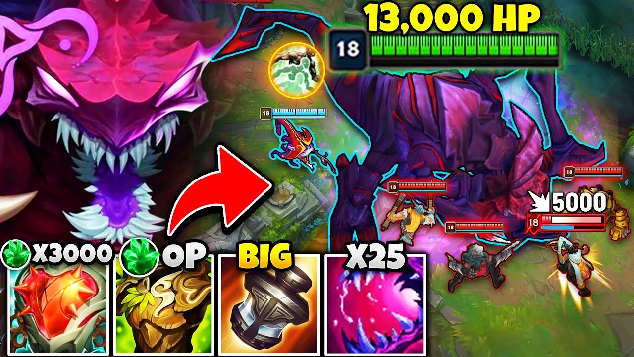 I BROKE THE CHO’GATH SIZE RECORD WITH THIS BUILD! (HEARTSTEEL + LULU ULT + ELIXIR OF IRON)
