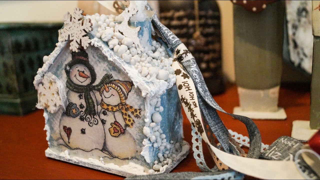 Decoupage Tutorial a Christmas Lucky Charm -Χριστουγεννιάτικο Γούρι - DIY Craft by Debi