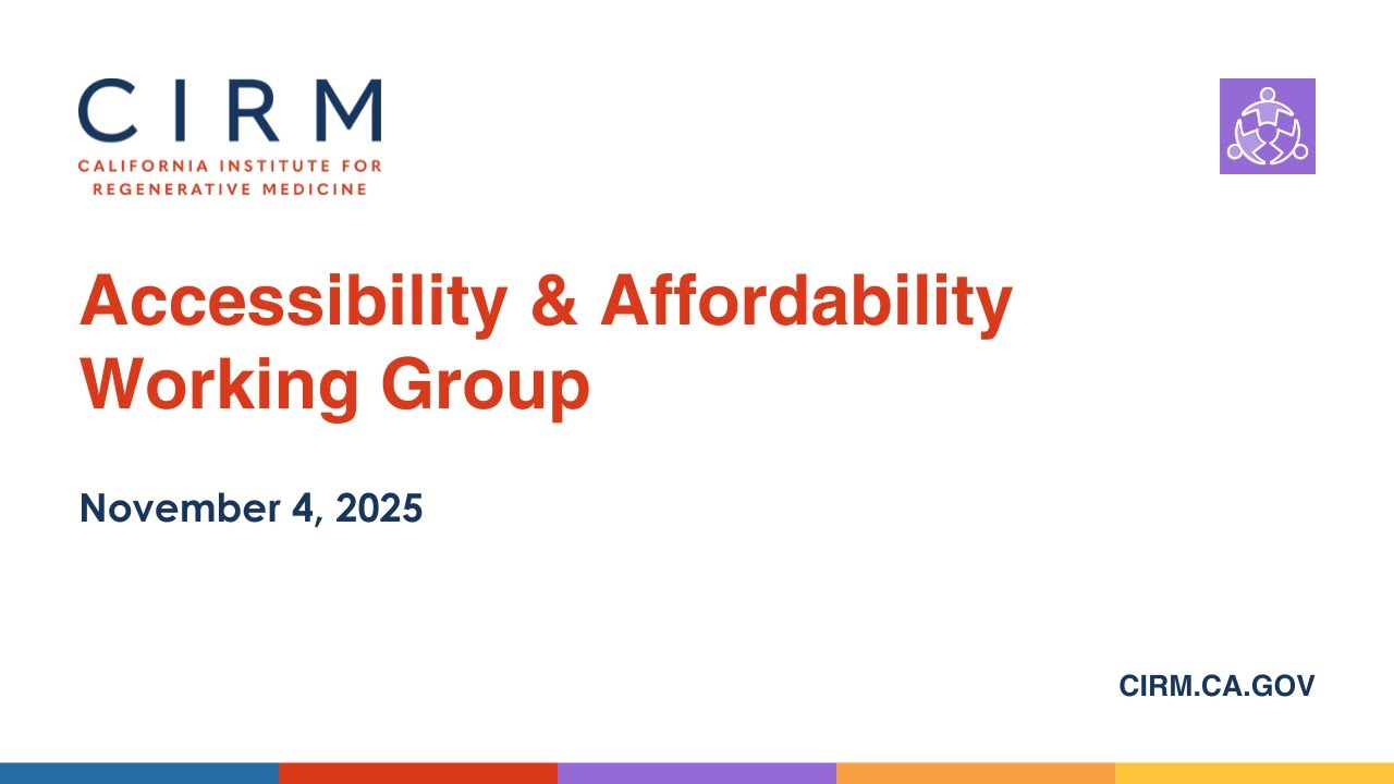 November 2025  - Accessibility & Affordability Working Group Meeting