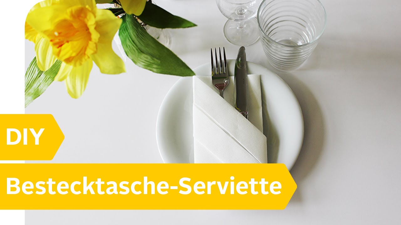 Servietten falten: Bestecktasche &ndash; DIY Anleitung | Roombeez &ndash; powered by OTTO
