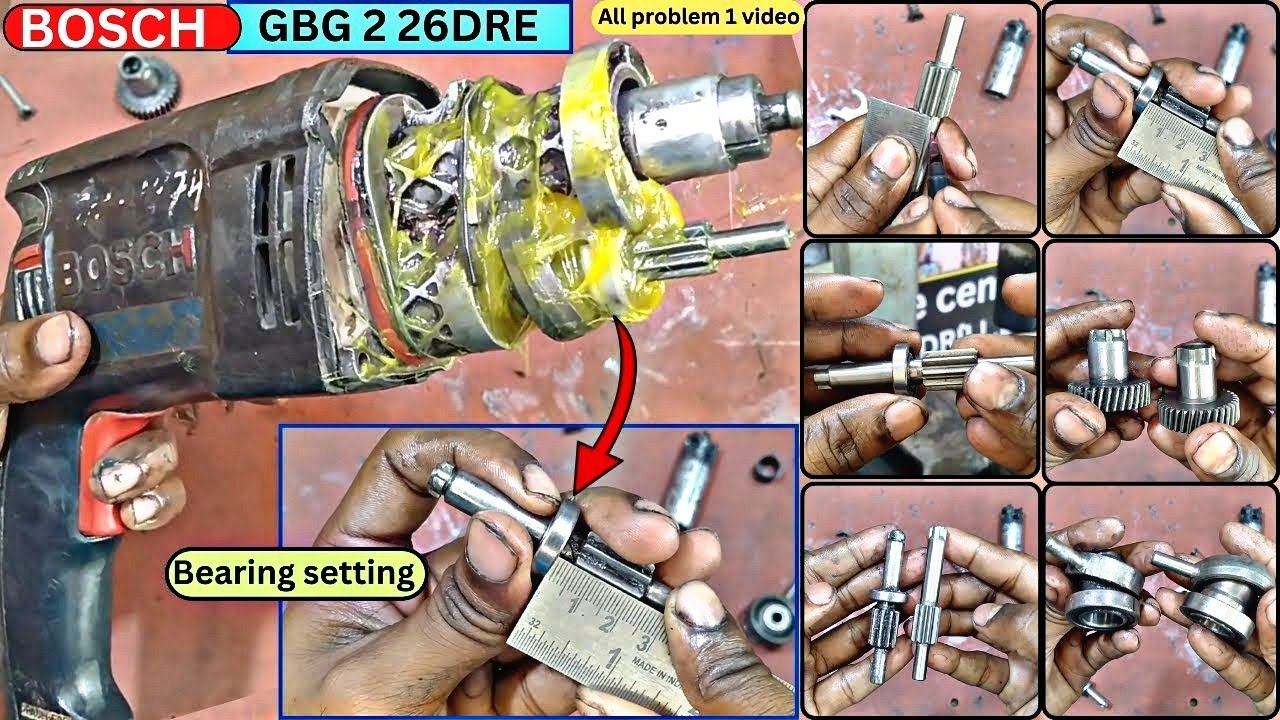 bosch GBH 2-26 DRE  26mm hammer drill bit nit rotation Full explain || 2 26mm hammer drill repair