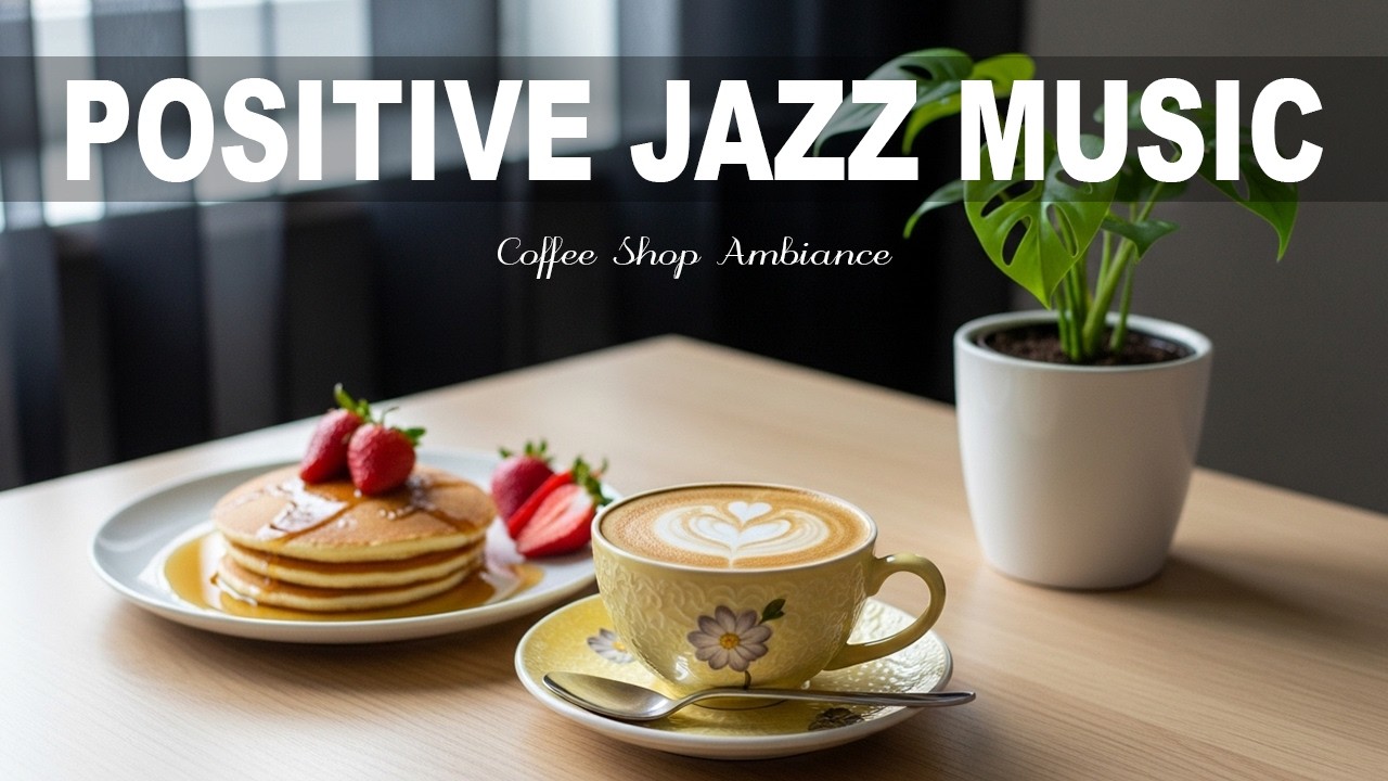 Positive Jazz Music 🎶 Coffee Shop Ambiance & Smooth Bossa Nova instrumental for Studying