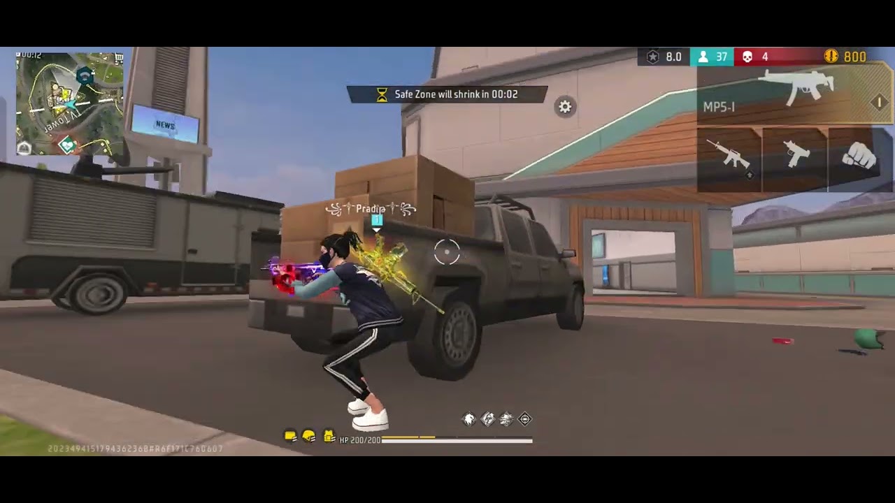 Please support guys 👈👀 BR - RANKED ( 8 KILLS ) #pradip #freefire #subscribe #video 