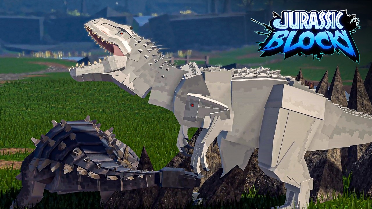 Indominus Rex vs Ankylosaurus | Roblox Jurassic Blocky