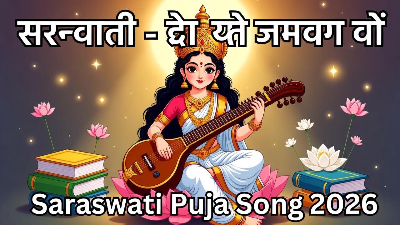বিদ্যার আলো   Vidyar Alo   Saraswati Puja Song 2026   Maa Saraswati Vandana