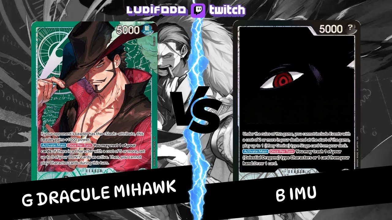 OP14-EB04 Ranked Sim G Dracule Mihawk VS B Imu - One Piece TCG Card Game