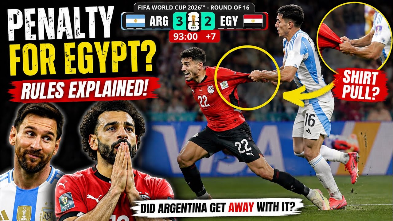 Argentina vs Egypt shirt pulling penalty controversy | Should Egypt have had a penalty? | World Cup