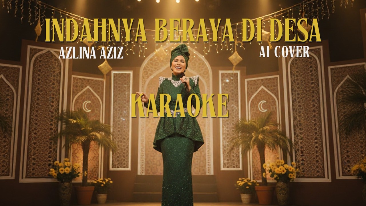 KARAOKE | Indahnya Beraya Di Desa | Azlina Aziz | AI Cover | Raya Edition