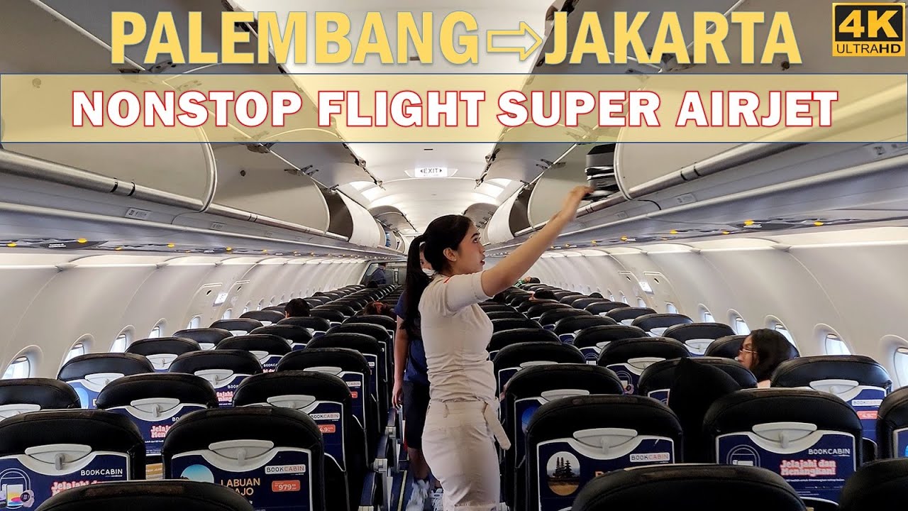 NONSTOP ONE HOUR FLIGHT SUPER AIR JET PALEMBANG TO JAKARTA❗ Soekarno Hatta Int'l Airport Terminal 1